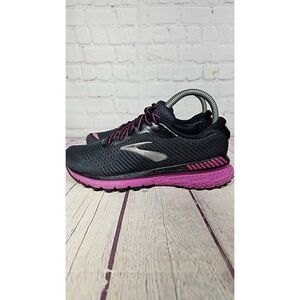 Brooks Adrenaline 20 Ebony Black Purple Athletic  Running Shoes Women's Size 6